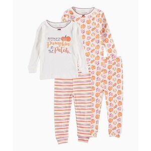 Chick Pea Prettiest Pumpkin In The Patch 4 4T‎ Pajamas Lot Fall 4pc Pants Girls